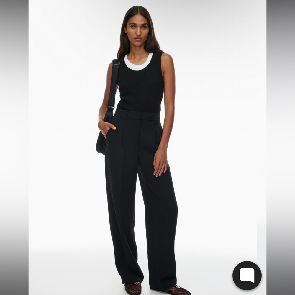 Aritzia Wilfred the effortless high wasted pants in black